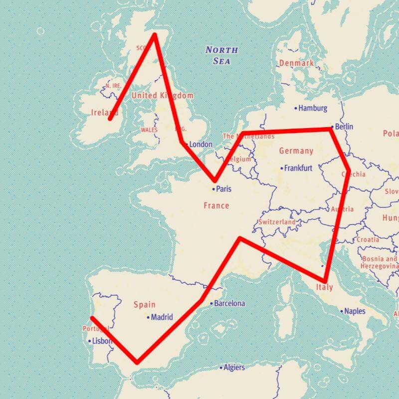 Draw or upload a route onto your map print
